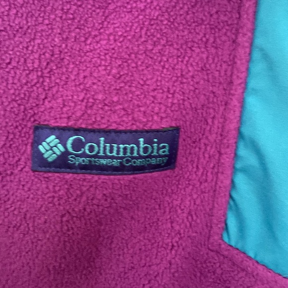 Vintage 90’s Columbia Aztec Purple Fleece Full Zip. Size Large - Picture 5 of 12